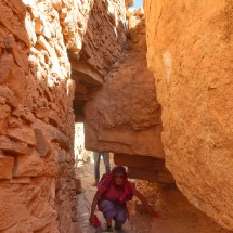 Jutta on the entrance of Agadir Id Aissa